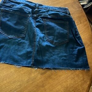 Vanilla Star Blue Corduroy Mini Skirt Casual